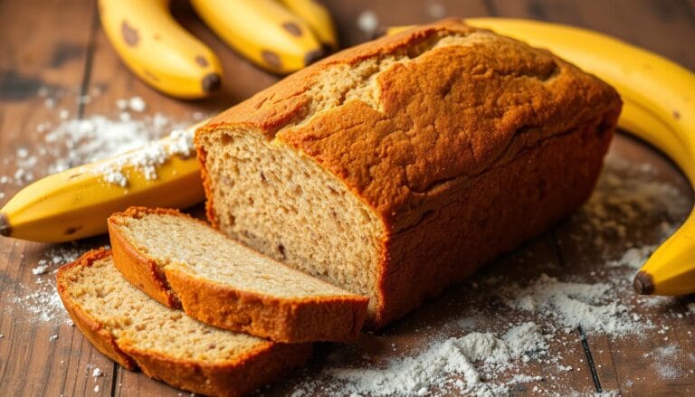 3 ingredient banana bread with flour