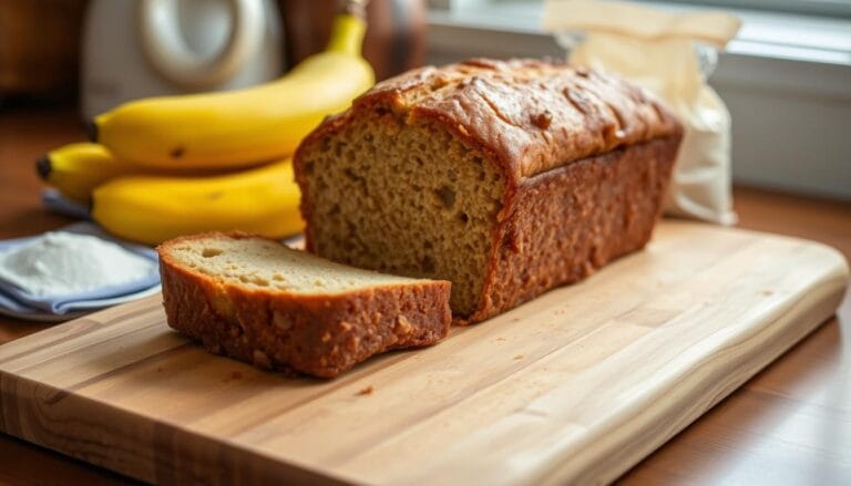 3 ingredient banana bread with flour