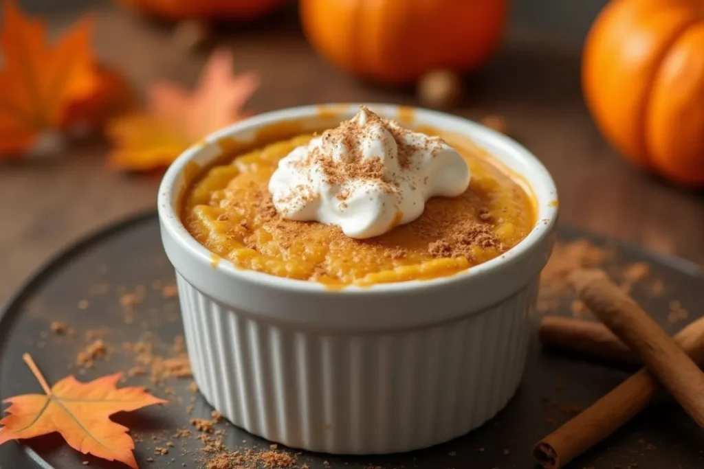 single serve pumpkin dessert