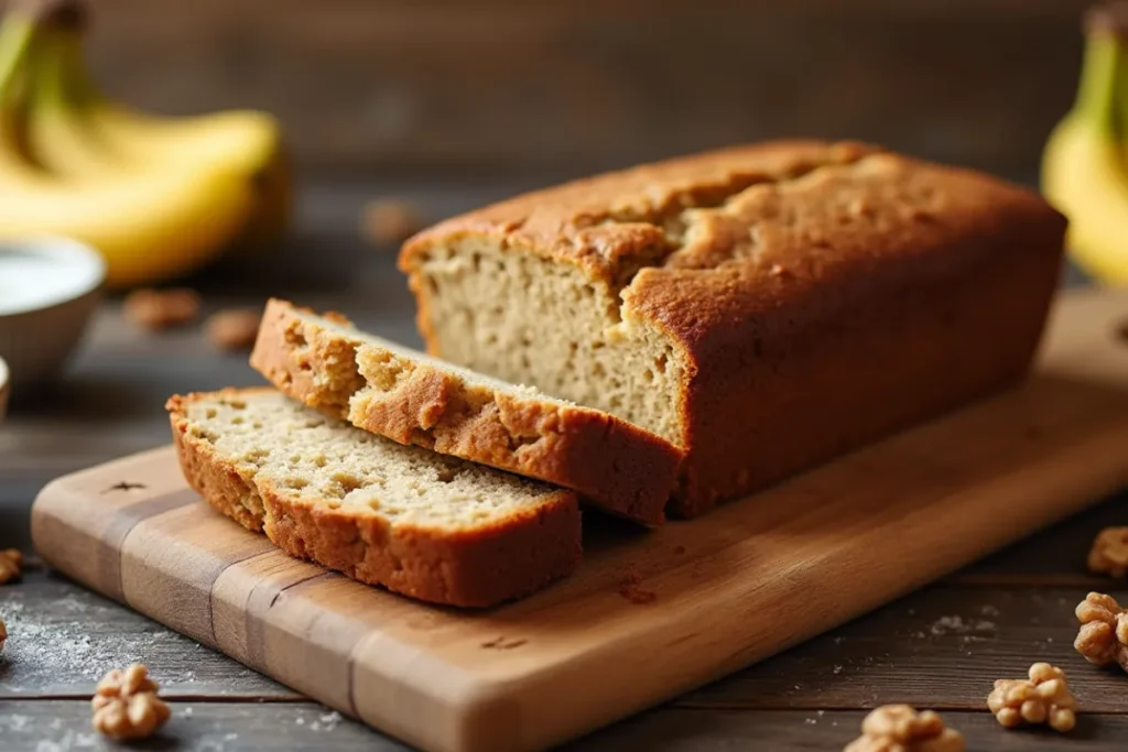 healthy banana bread with yogurt