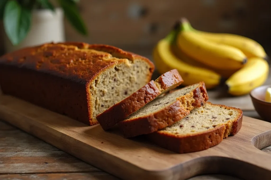 healthy banana bread with yogurt